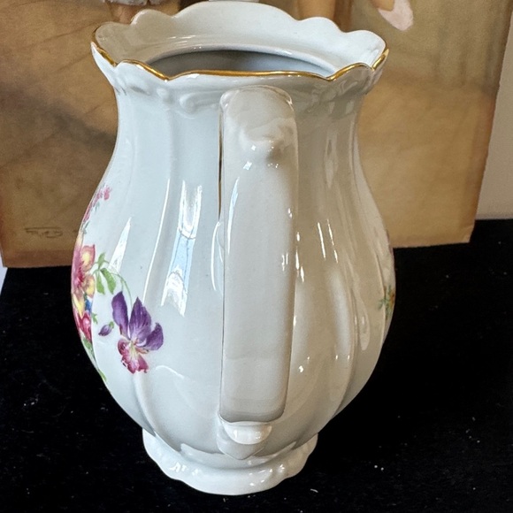 Vintage IJB Germany US Zone Porcelain Pitcher Teapot Hand Paint 8 1/2" - Picture 5 of 14